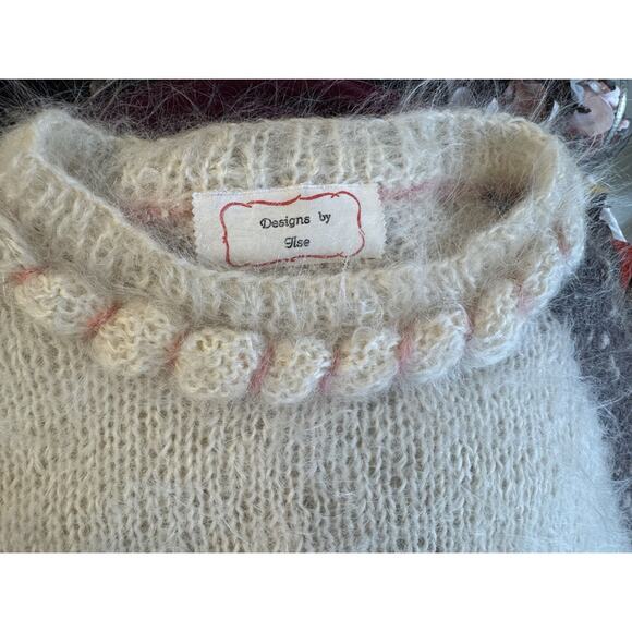 Vintage Hand Knit Art Sweater | Boho | Mohair Multi Knit | Patchwork | RARE - Picture 5 of 16